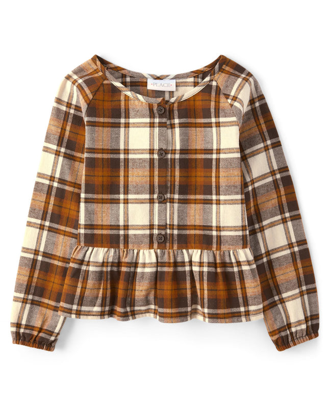 The Children's Place Girls' Long Sleeve Woven Fash