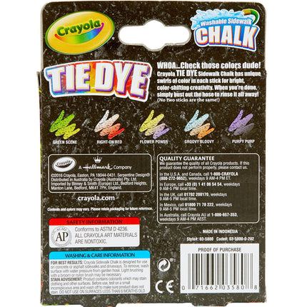 Crayola Special Effects Sidewalk Chalk - Tie Dye (5 Chalk Sticks)