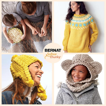 Bernat Softee Chunky Forest Yarn - (Pack of 3) 100g/3.5oz - Acrylic - 6 Super Bulky - 108 Yards - Knitting/Crochet