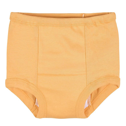 Gerber 4 Pack Potty Training Pants Infant Toddler Training Underwear for Baby Girls, Yellow and Black Vehicles, 3 Años