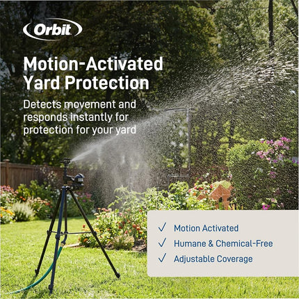 Orbit 62120 Garden Enforcer Motion Activated Sprinkler, Black