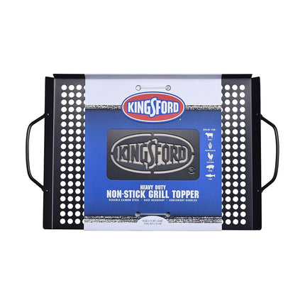 Kingsford Non-Stick Carbon Steel Grill Topper Pan, 15.55 x 11.05 in