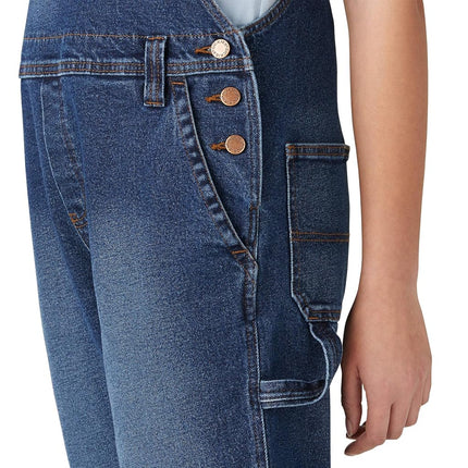 Dickies Women's Denim Boyfriend Bib Overall, Retro Stonewash, S
