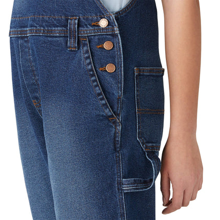 Dickies Women's Denim Boyfriend Bib Overall, Retro Stonewash, S