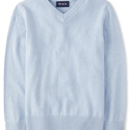 The Children's Place Big Boys' Long Sleeve Sweater, Whirlwind Blue, X-Large