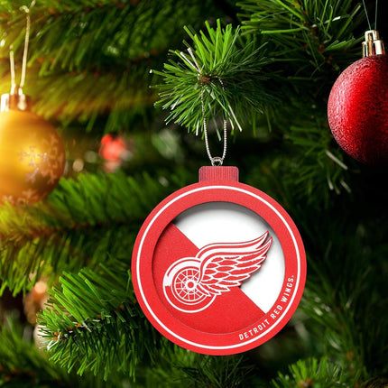 YouTheFan NHL Detroit Red Wings 3D Logo Series Ornament, team colors