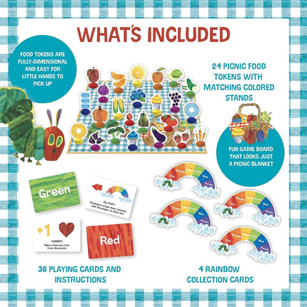 Briarpatch The Very Hungry Caterpillar Rainbow Picnic Game, Color Matching & Early Learning Board Game for Preschoolers, Fun Screen-Free Play for Kids Ages 3+