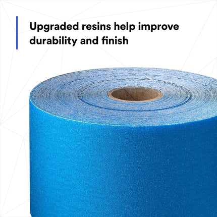 3M Stikit Blue Abrasive Sheet Roll, 36225, No Hole, 2-3/4 in x 45 yd, 320+ Grade, Automotive Sanding Roll Sandpaper for Coating Removal, Body Repair, Auto Sanding
