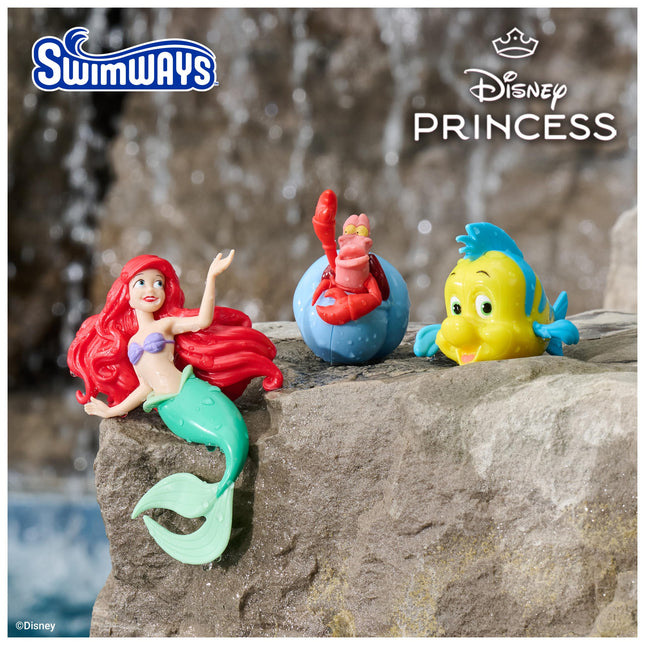 SwimWays Disney Princess Ariel Dive Characters 3-Pack, Swimming Pool Accessories & Kids Pool Toys, Pool Party Supplies & Water Toys for Kids Aged 5 & Up