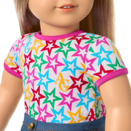 American Girl, Truly Me 18-inch Doll #100 with Dark-Blue Eyes, Straight Blonde Hair, Light-to-Medium Skin, for Ages 6+