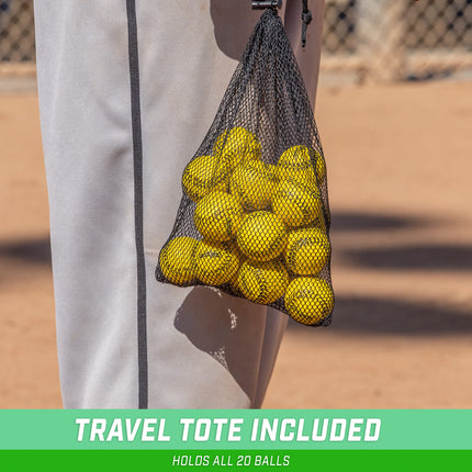 GoSports Mini Foam Baseballs for Pitching Machines and Batting Accuracy Training - 20 Pack