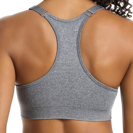 PUMA Women's 2 Pack Seamless Sports Bra, Opaque, Frosted Dew/Heather Grey, S