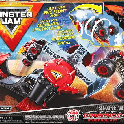 Monster Jam - Coffret de jeu 1:64 - Camion Dragonoid, figurine de pilote, décalcomanies - Vert - Enfant - Monster Truck