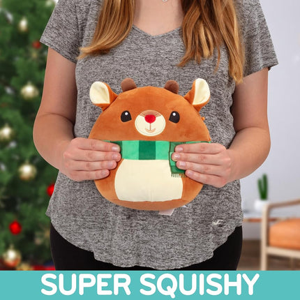 Squishmallows Original 8-Inch Rudolph The Red Nosed Reindeer - Official Jazwares Christmas Plush - Collectible Soft & Squishy Stuffed Animal Toy- 2025 Limited Edition - Gift for Kids, Girls & Boys