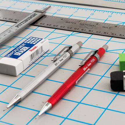 Pentel Sharp Mechanical Pencil (0.7mm) Metallic Barrels, Assorted Colors (MP1/MS/MK1), 3-Pk (P207MBP3M1)