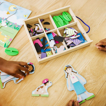 Melissa & Doug 9314 Best Friends Magnetic Dress-Up Pretend Play Set, Multicolor, 1 EA