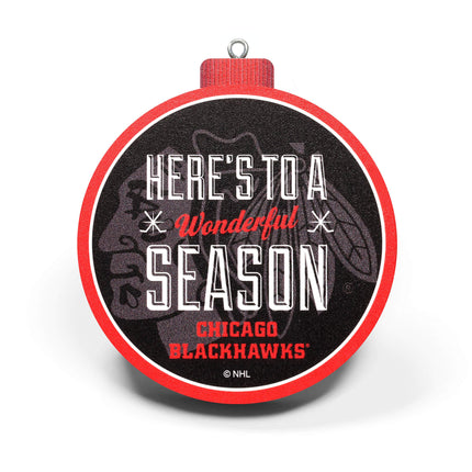 YouTheFan NHL Chicago Blackhawks 3D Logo Series Ornament