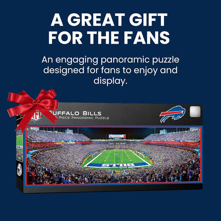 MasterPieces 1000 Piece Sports Jigsaw Puzzle - NFL Buffalo Bills Endzone View Panoramic - 13"x39"