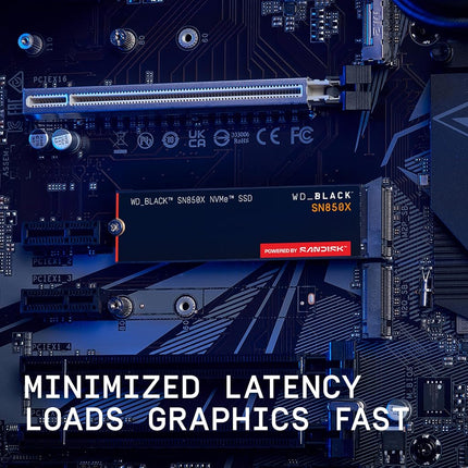 WD_BLACK SN850X NVMe SSD 4TB (Up to 7,300 MB/s read speed, Up to 6,600 MB/s write speed, M.2 2280, PCIe Gen4, Gaming Storage Expansion, High Performance Internal solid state drive) POWERED BY SANDISK