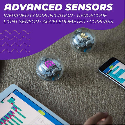 Sphero BOLT: App-Enabled Robotic Ball, STEM Learning and Coding Toy for Kids, Programmable LED Matrix, Bluetooth Connection, Learn Javascript and Scratch, Swift Playground Compatible