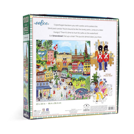 eeBoo Piece and Love Copenhagen 1000 Piece Square Adult Jigsaw Puzzle