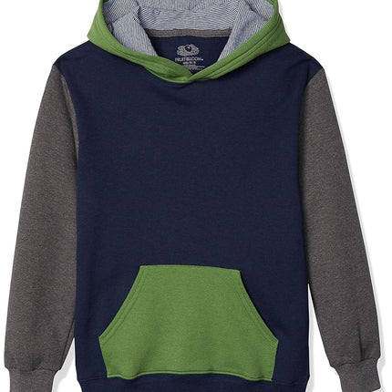 Fruit of the Loom Garçons Polaires Sweat-shirts, Sweats à capuche, Pantalons de survêtement et Joggers Shirt, Pull - Marine/Charbon, TP US, Pull - Marine/Charbon, TP
