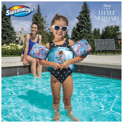 SwimWays The Little Mermaid Swim Trainer, US Coast Guard Approved Life Jacket Kids Life Jacket, Arm Floations and Life Jackets for Kids 35-55 lbs
