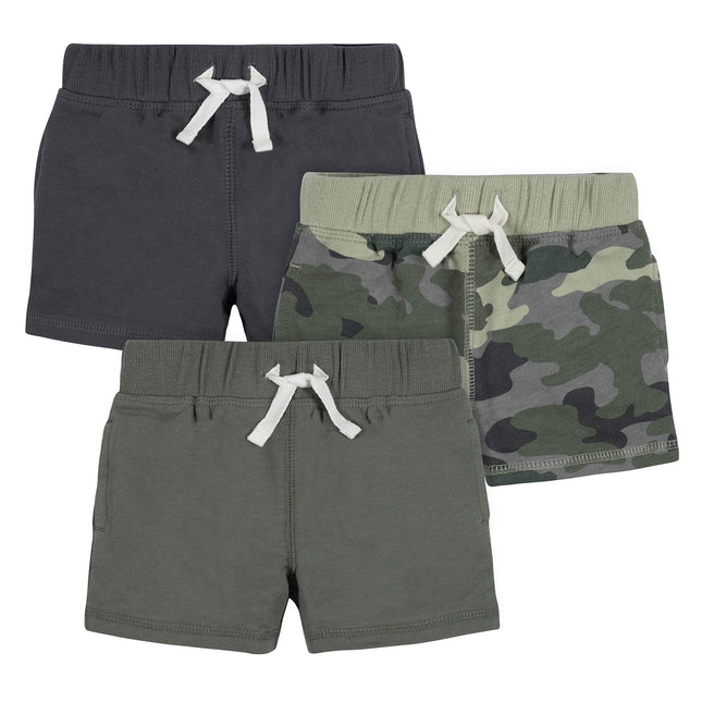 Gerber Baby Boys' Toddler 3-Pack Pull-on Knit Shor