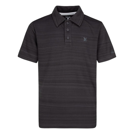 Polo de performance Hurley pour garçons, noir chiné, 4T