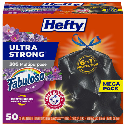 Hefty Ultra Strong Multipurpose Large Trash Bags, 