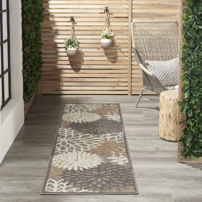 Nourison Aloha ALH05 Indoor/Outdoor Floral Natural