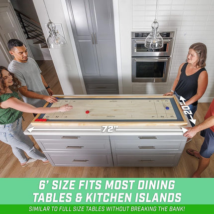 GoSports 6 foot Shuffleboard and Curling 2-in-1 Game