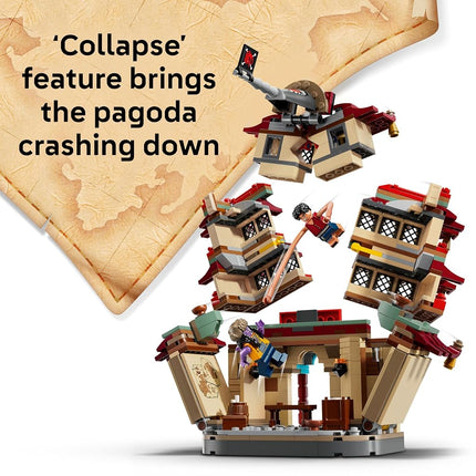 LEGO ONE PIECE Battle at Arlong Park - Interactive Toy with 5 Minifigures incl. Luffy & Nami, plus a Collapsing Pagoda - Anime Gift for 9+ Year Old Boys, Girls & Fans - 75638