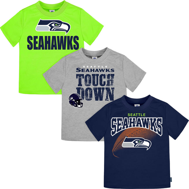 NFL Gerber Unisex Bebé Paquete de 3 Camisetas de Manga Corta para Aficionado