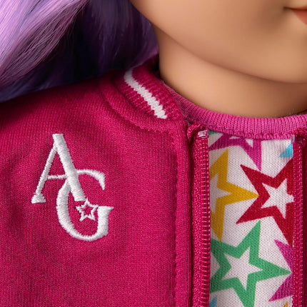 American Girl, Truly Me 18-inch Doll #116 with Light-Blue Eyes, Wavy Purple-and-Pink Hair, Light Skin, for Ages 6+
