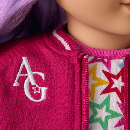 American Girl, Truly Me 18-inch Doll #116 with Light-Blue Eyes, Wavy Purple-and-Pink Hair, Light Skin, for Ages 6+