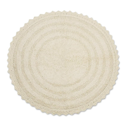 DII Crochet Collection Reversible Bath Mat, Round,