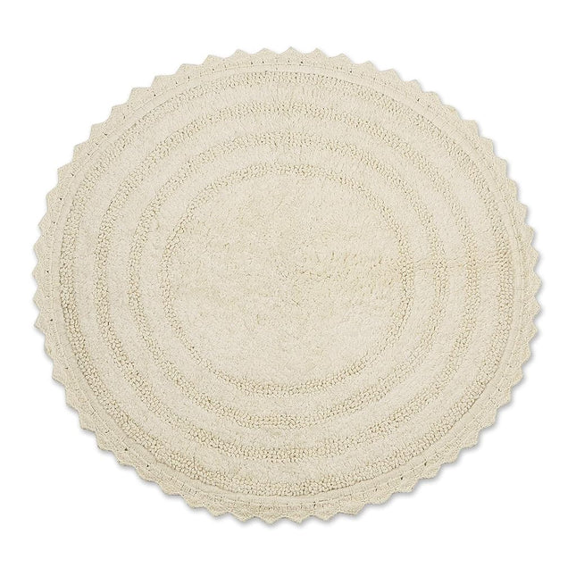 DII Crochet Collection Reversible Bath Mat, Round,