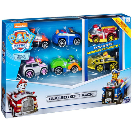 Paw Patrol True Metal Classic Gift Pack of 6 Collectible Die-Cast Vehicles, 1:55 Scale