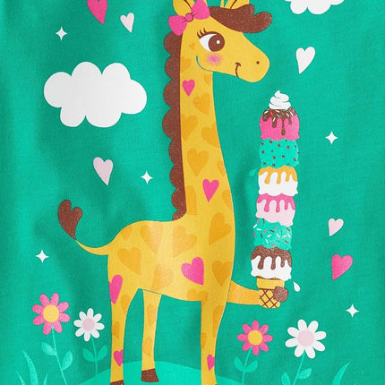 The Children's Place T-shirts graphiques à manches courtes pour bébés et fillettes, motif animal, lot de girafe/licorne/guitare, 12-18 mois