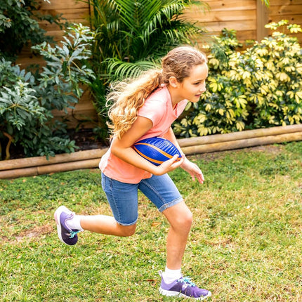 Nerf Spiral Grip Mini Football - Patented Spacelace for Ultimate Spirals - Machine Stitched Construction - Pump Included