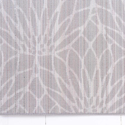 Unique Loom Marilyn Monroe Glam Collection Textured Lotus Floral Gray Silver Runner Rug (2' x 10')