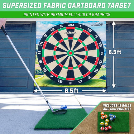 GoSports Chip N' Stick Golf Chipping Mat Game with Golf Balls - Choose Classic, Darts or Islands