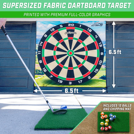 GoSports Chip N' Stick Golf Chipping Mat Game with Golf Balls - Choose Classic, Darts or Islands