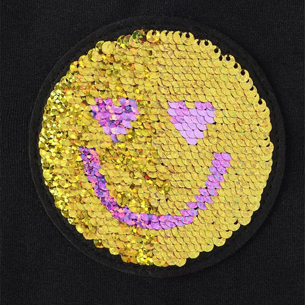 The Children's Place Girls' Single Fleece Lined Leggings, Sequin Happy Face/Sequin Butterfly 2-Pack, Large