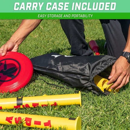 GoSports Tipsy Toss Game Set - Flying Disc Bottle Drop Yard Game - Pro