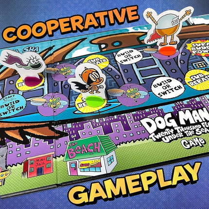 University Games Dog Man Twenty Thousand Fleas Under The Sea Board Game -Cooperative Family Game for Kids & Adults, Based on Dav Pilkey’s Bestselling Book, 2-6 Players