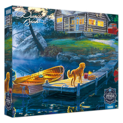 Buffalo Games - Sapphire Select - Darrell Bush - Silent Shores - 1000 Piece Jigsaw Puzzle – Challenging & Fun – Blue Core Puzzle Board – Giftable Display Box - Full Size Poster Included