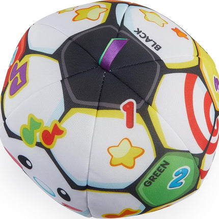 Fisher-Price Laugh & Learn Singin' Soccer Ball, Soft Toy Ball with Music and Learning Phrases for Infants and Toddlers Ages 6-36 Months