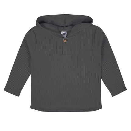 Gerber baby-boys Toddler 2-piece Waffle Hooded Top & Jogger Set, Grey, 18 Months